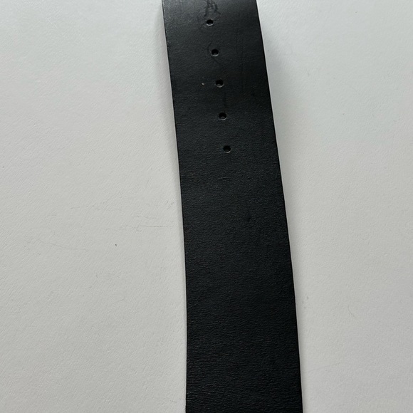 RUGBY Ralph Lauren Womens Wide Black Leather Belt Lion Crest Buckle Size Large - Picture 6 of 14